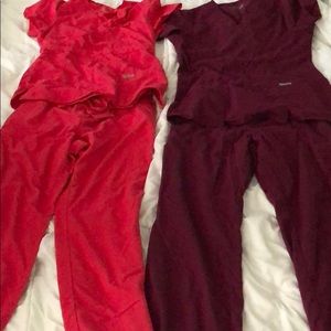 Scrub bottoms and tops